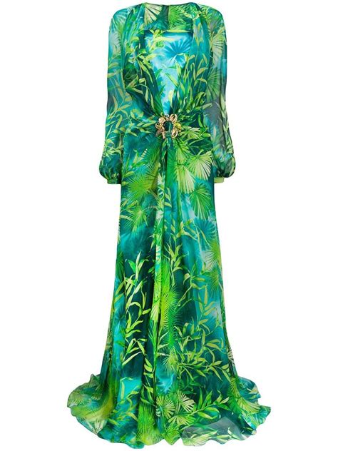 ben affleck green versace dress|versace green jungle dress.